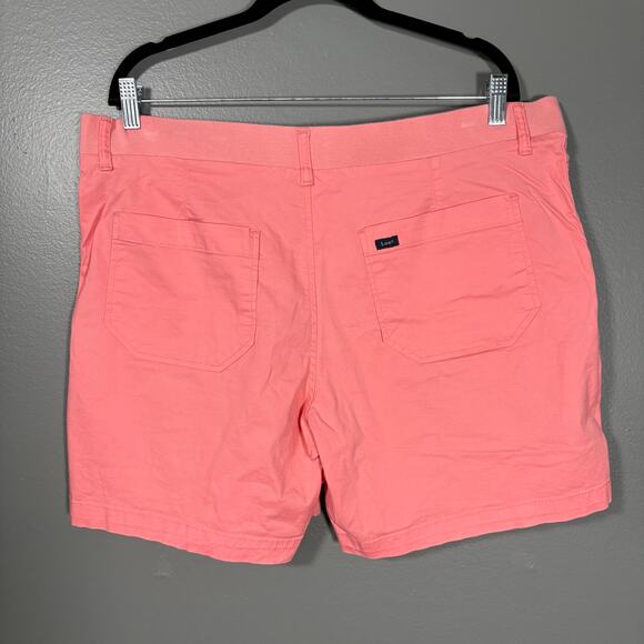 Lee Pink Utility Elastic Waist casual Cargo Shorts - Size 16 - Women's Plus Size - Picture 7 of 7